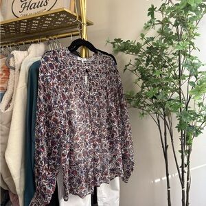 Madewell boho  Floral Blouse nwt
